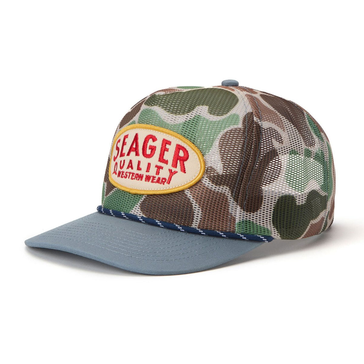 Seager Old Town All Mesh Snapback Hat - Duck Camo image 1