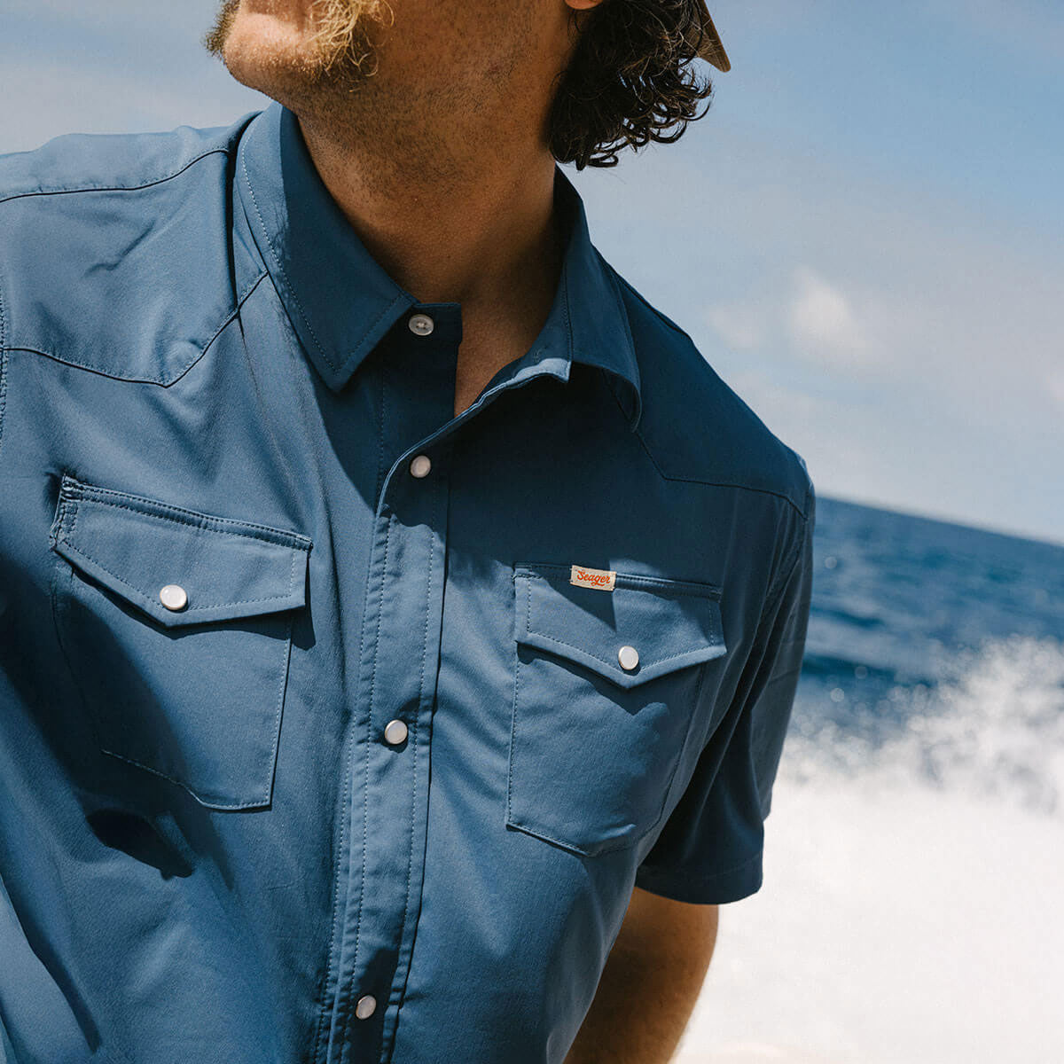 Seager El Ranchero Shirt - Sky Blue image 5