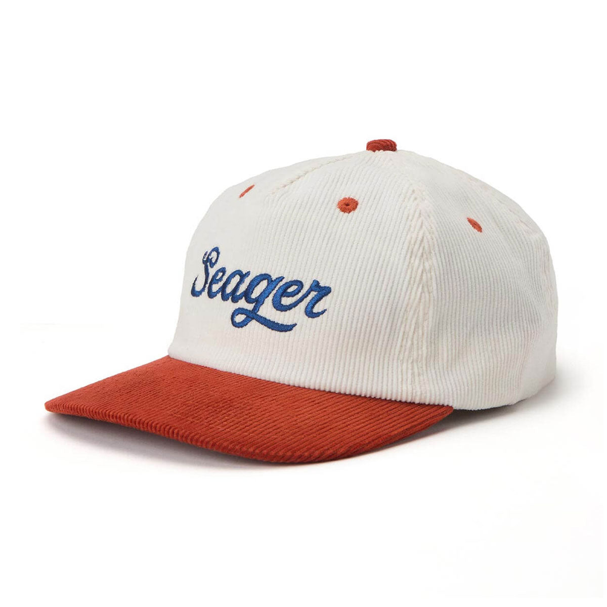 Seager Big Cord Snapback Hat - Red/White/Blue image 1