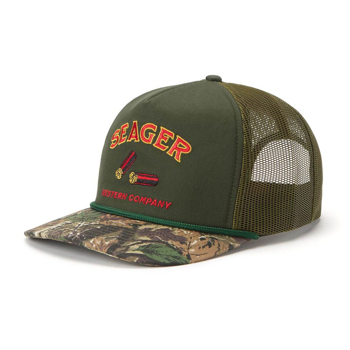 Seager Gone Huntin' Snapback Hat - Green/Camo image 1