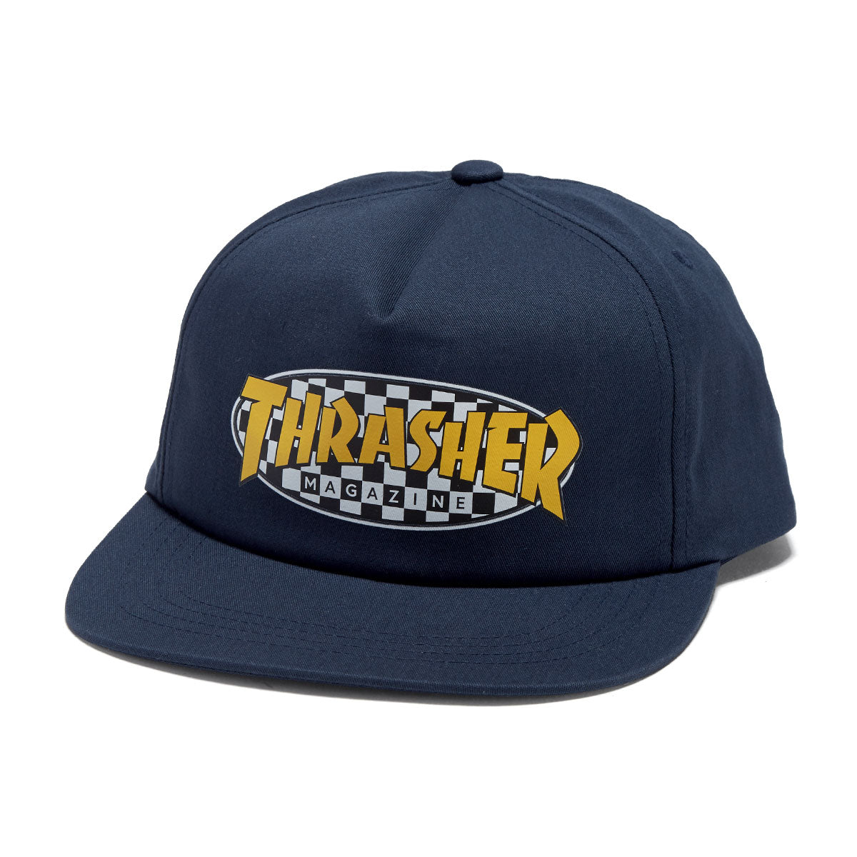 Thrasher Checkered Oval Hat - Navy image 1