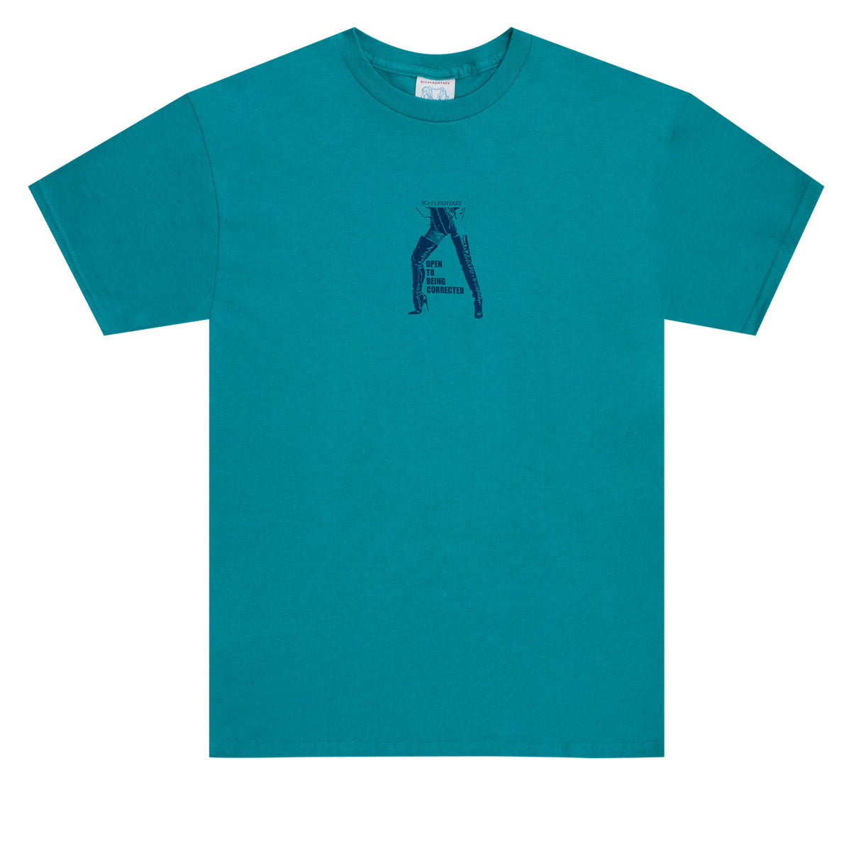 Sci-Fi Fantasy Open To Being Corrected T-Shirt - Jade image 1