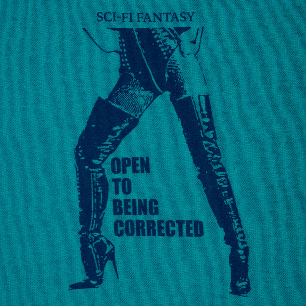 Sci-Fi Fantasy Open To Being Corrected T-Shirt - Jade image 2
