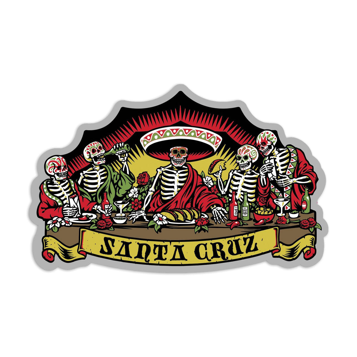 Santa Cruz Guzman Dead Diners Clear Sticker - Multi image 1