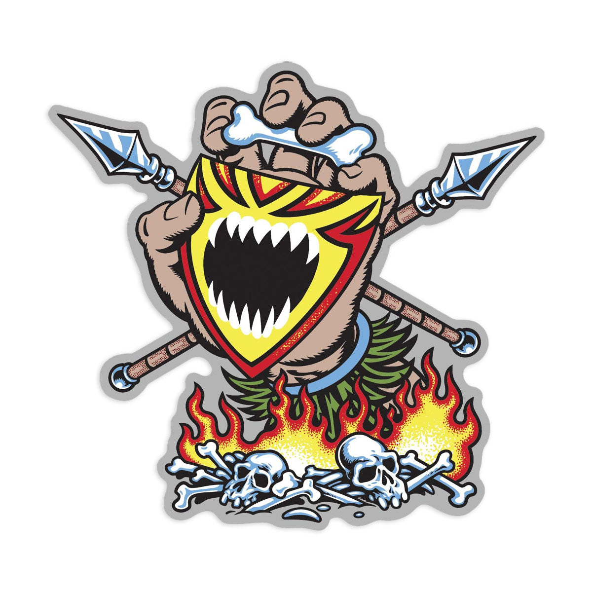 Santa Cruz Salba Screaming Witch Doctor Clear Sticker - Multi image 1