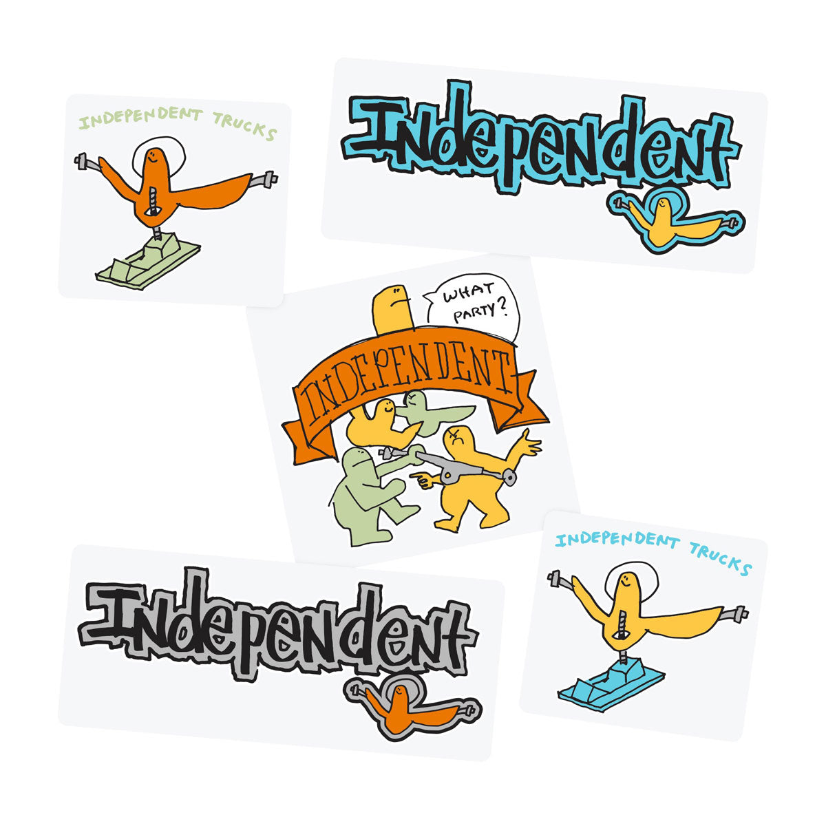 Independent Gonz Hanger Clear 5 Pack Of Stickers image 1