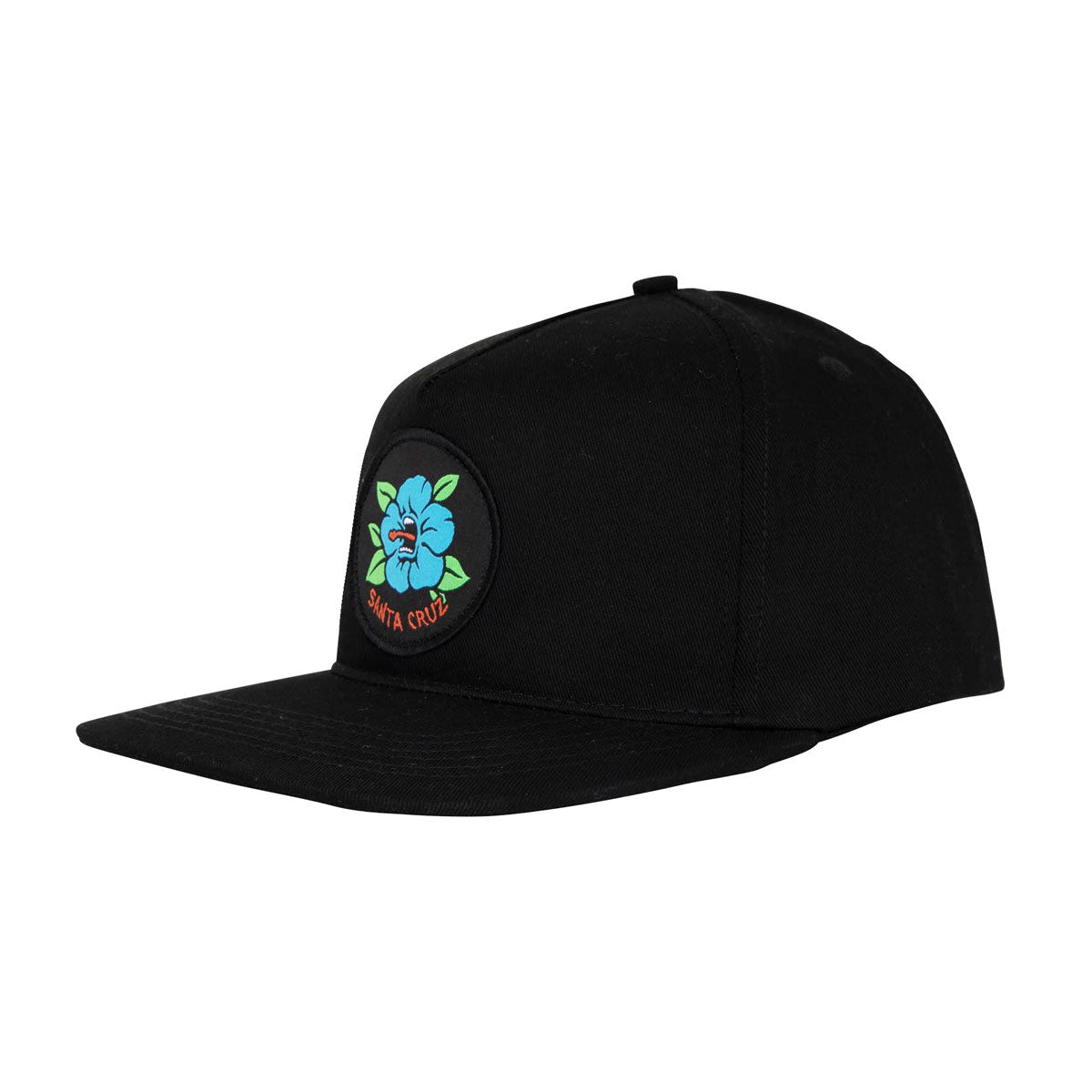 Santa Cruz Screaming Hibiscus Snapback Hat - Black image 1