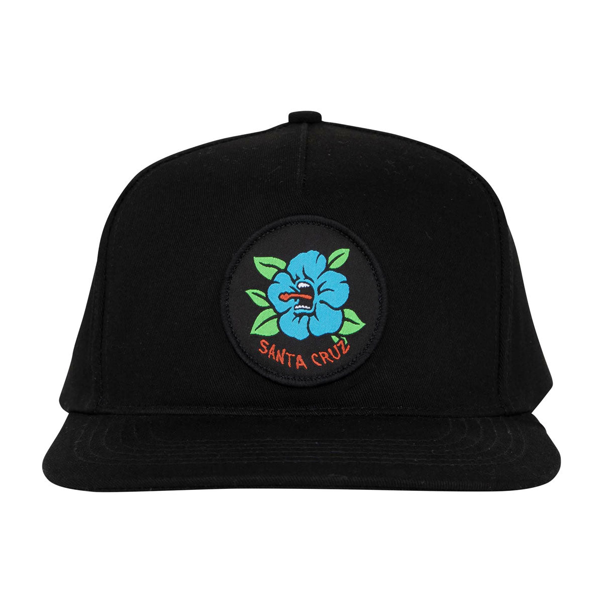 Santa Cruz Screaming Hibiscus Snapback Hat - Black image 3
