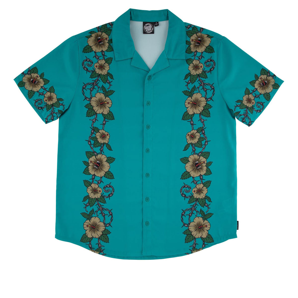 Santa Cruz Screaming Cabana Party Shirt - Tropic Teal image 1