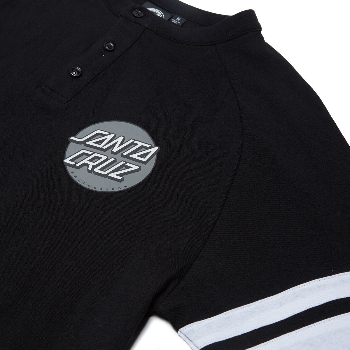 Santa Cruz Bond Henley Shirt - Black/White image 3