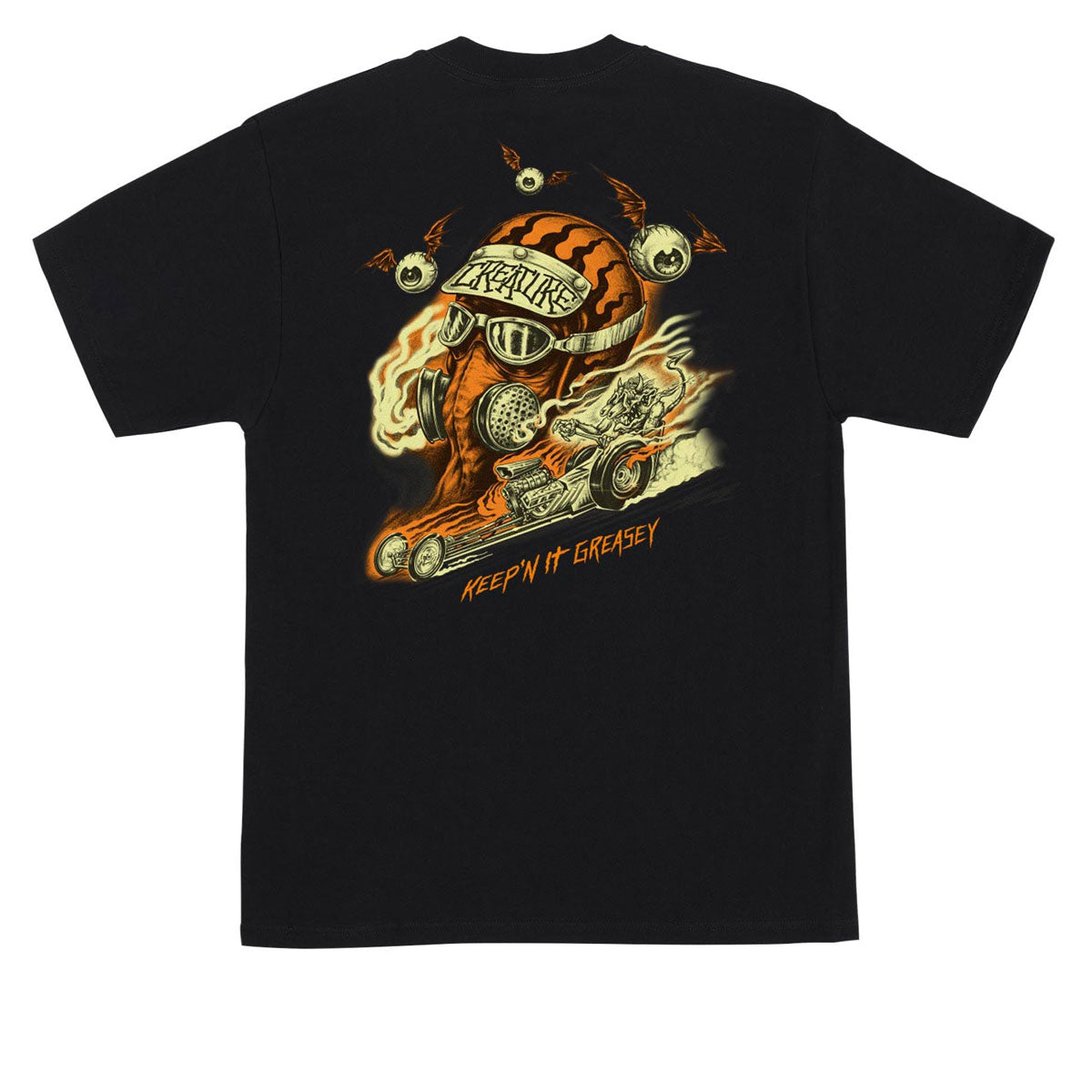 Creature Crash and Burn T-Shirt - Black image 1