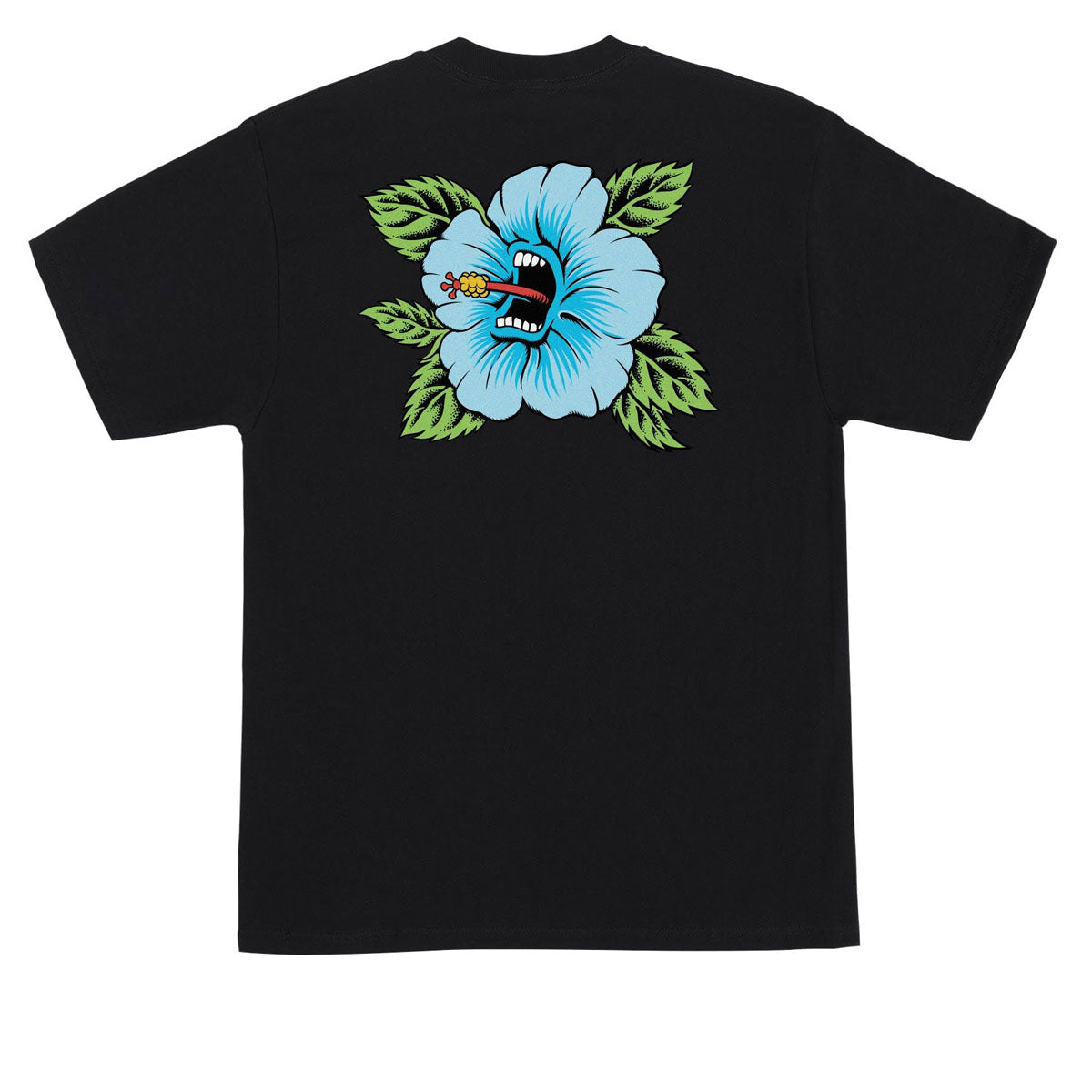 Santa Cruz Screaming Hibiscus T-Shirt - Black image 1