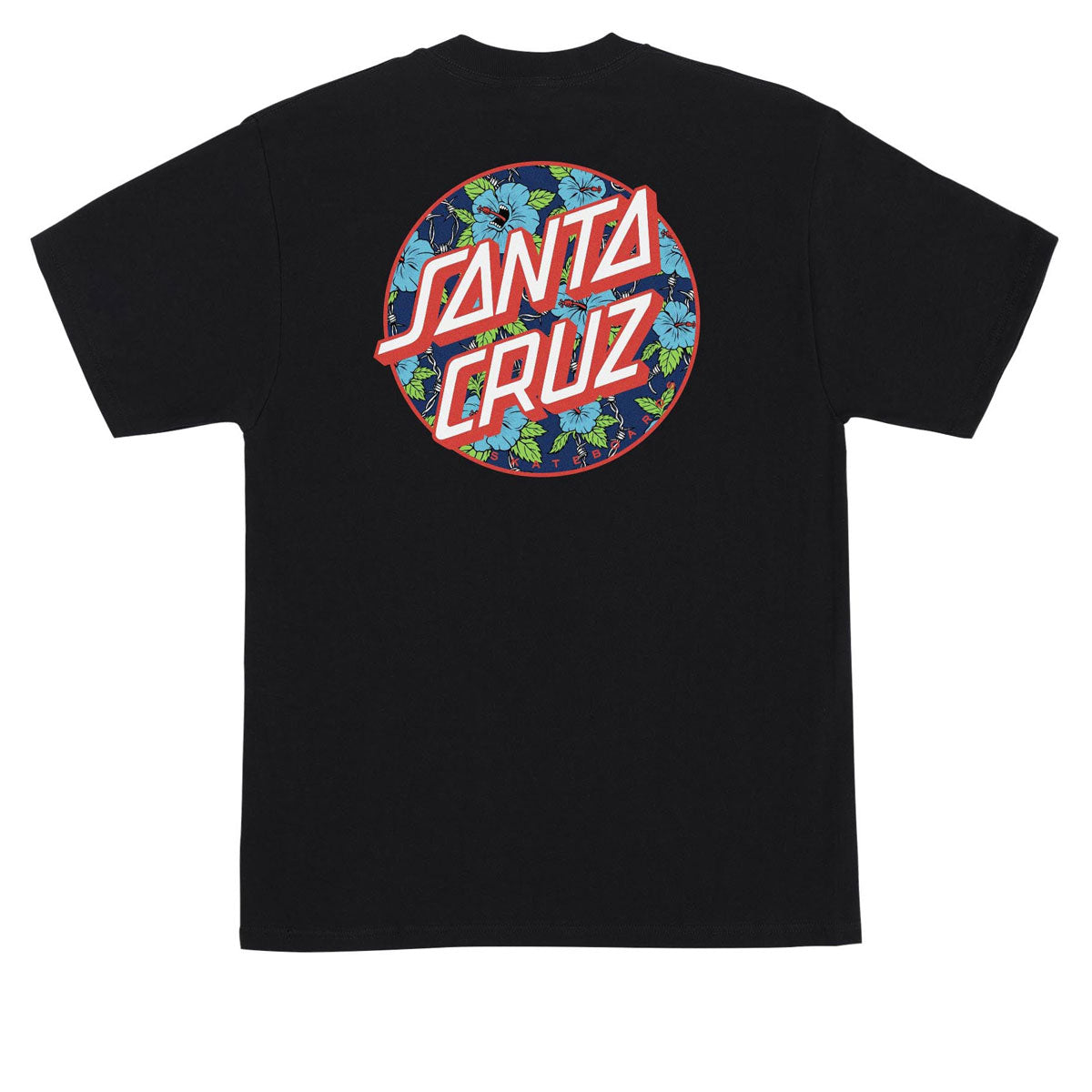 Santa Cruz Screaming Hibiscus Dot T-Shirt - Black image 1