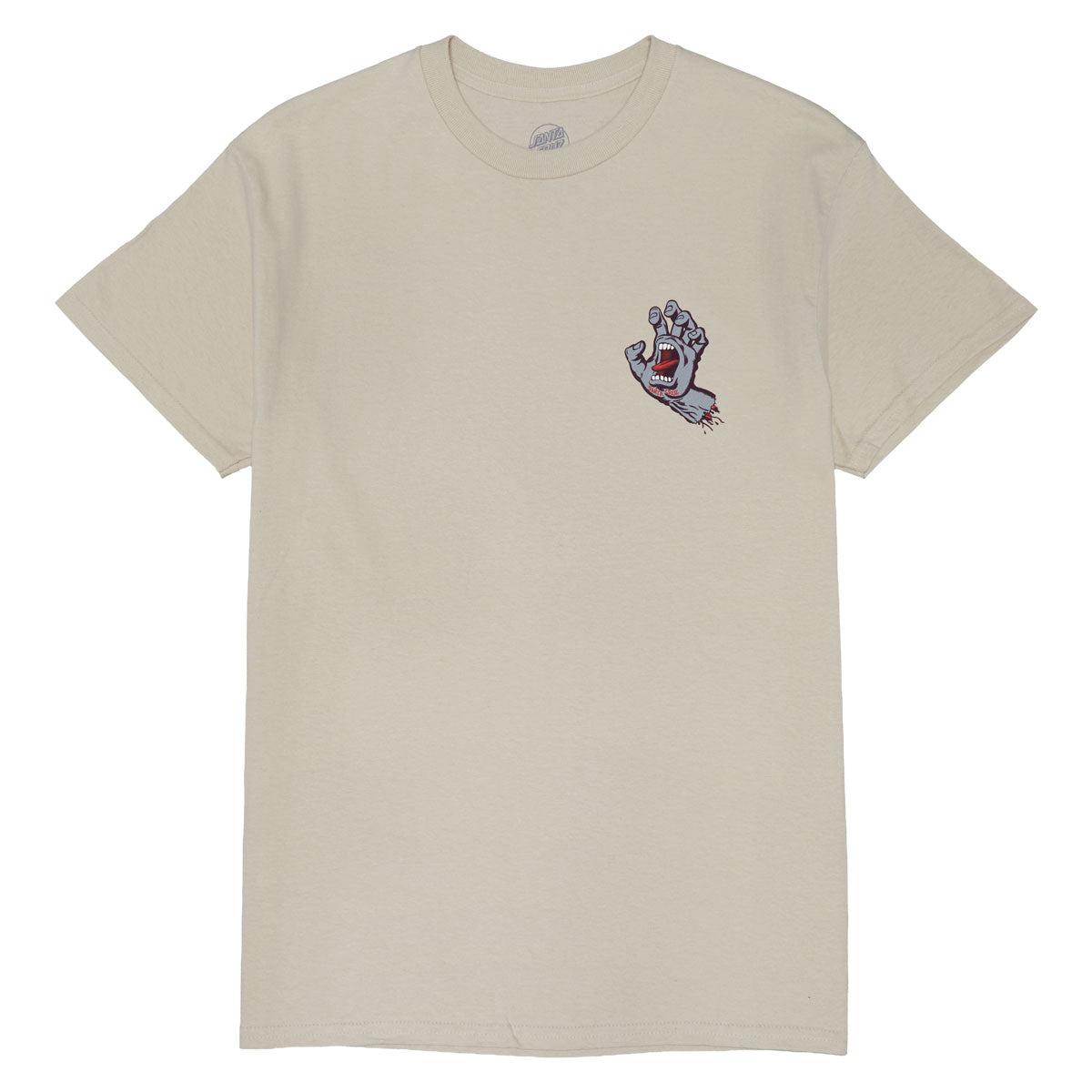 Santa Cruz Screaming Hand T-Shirt - Sand/Maroon/Grey image 2