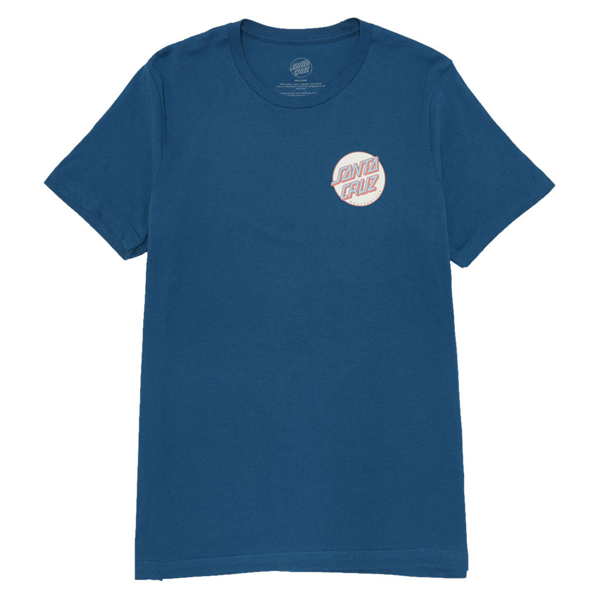 Santa Cruz Womens Other Dot Chest Relaxed T-Shirt - Deep Teal image 2