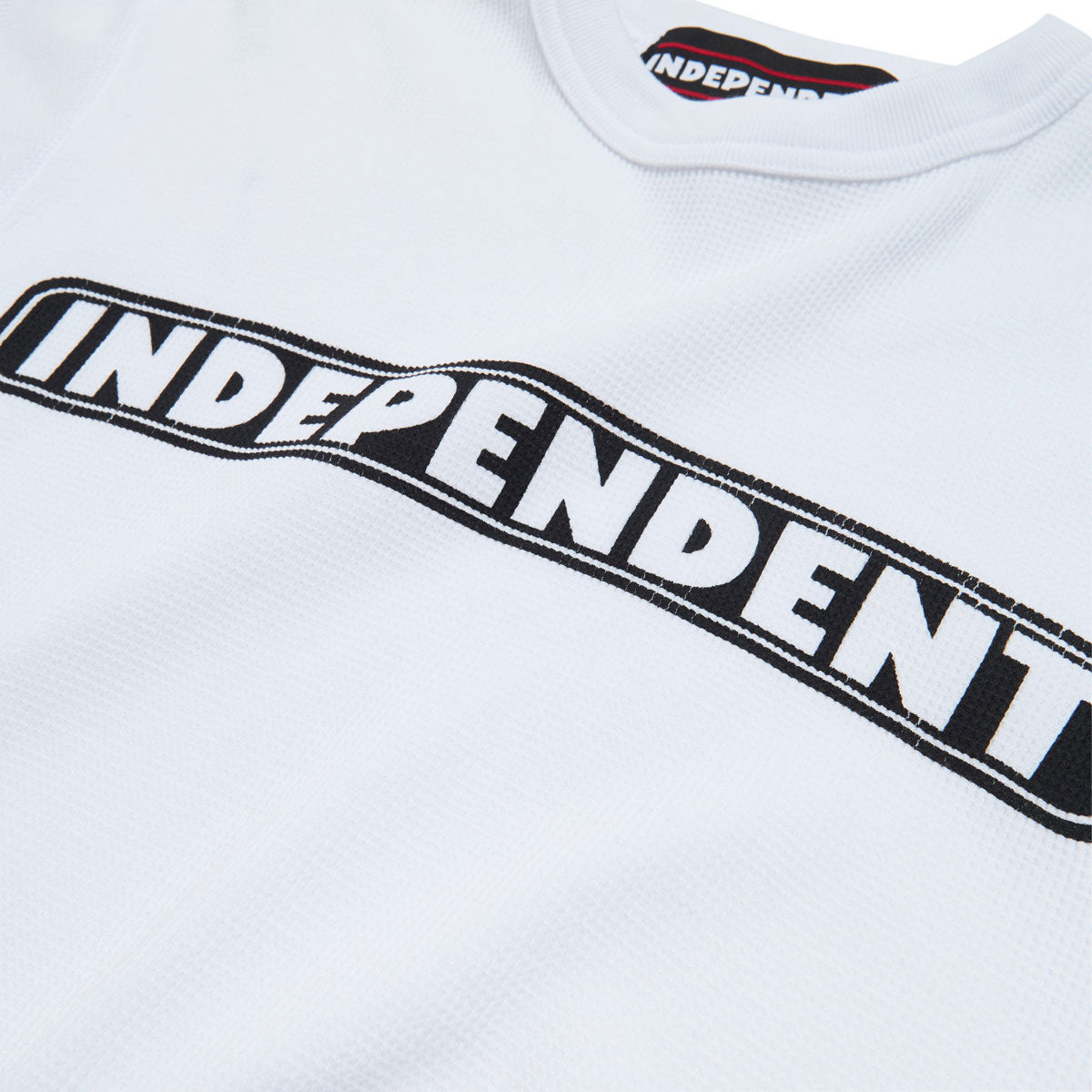 Independent Bar Logo Long Sleeve Thermal Shirt - White image 2