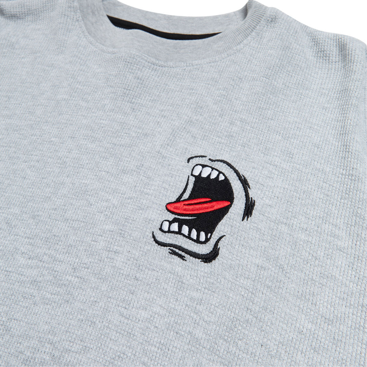 Santa Cruz Screaming Long Sleeve Thermal Shirt - Heather Grey image 3
