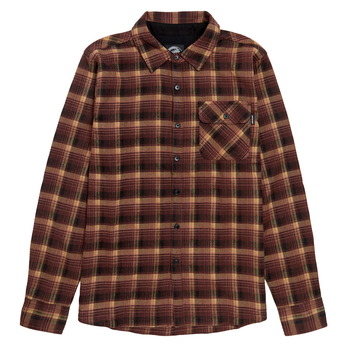 Santa Cruz Classic Long Sleeve Flannel Shirt - Red Plaid image 1
