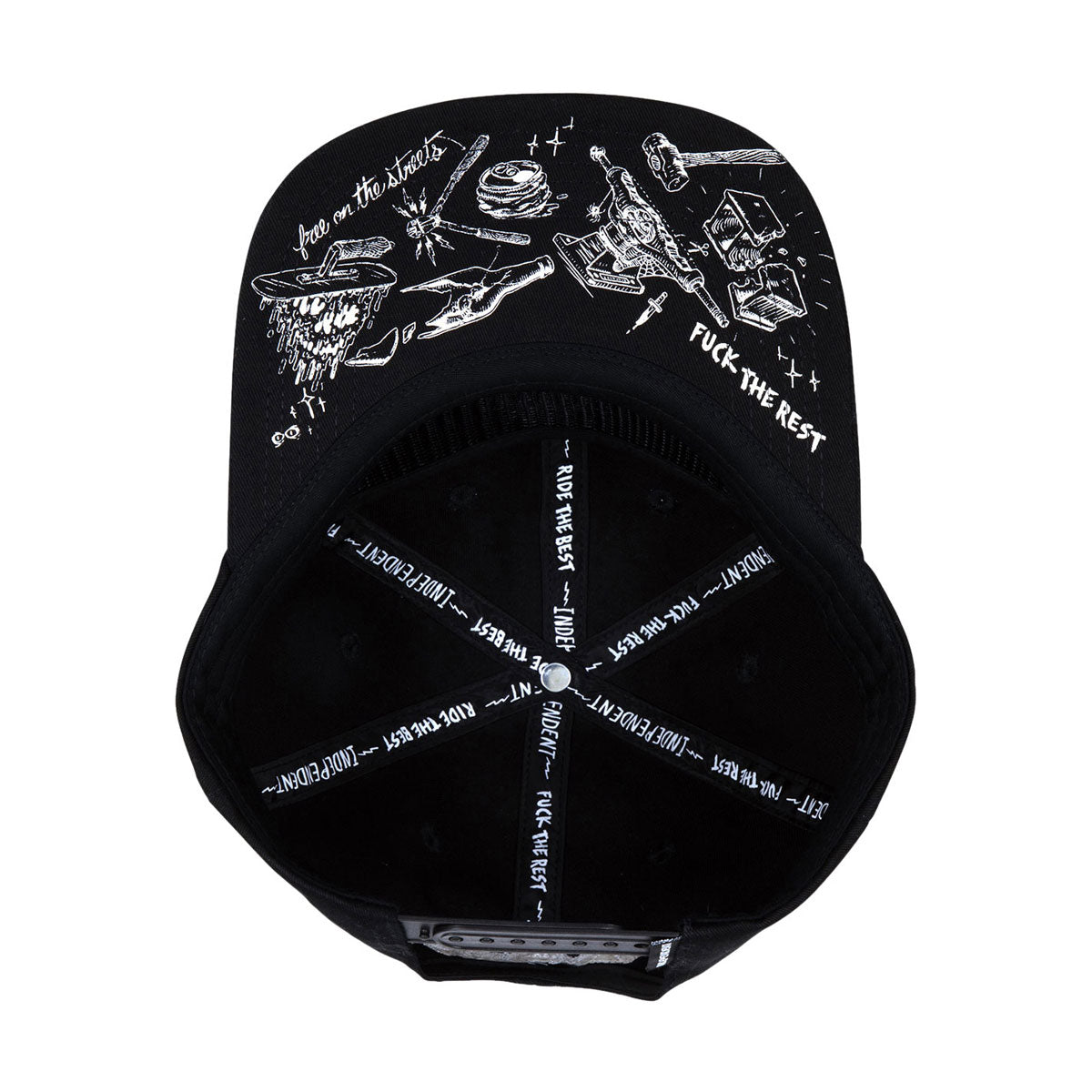 Independent Bratrud Notebook Snapback Hat - Black image 4