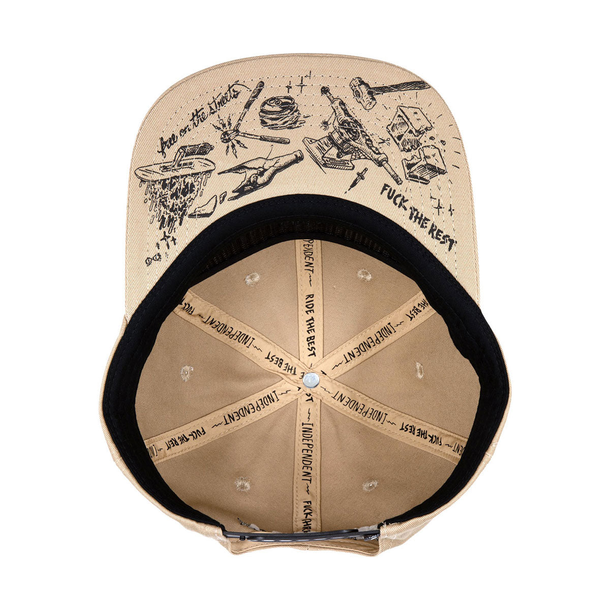 Independent Bratrud Notebook Snapback Hat - Khaki image 4