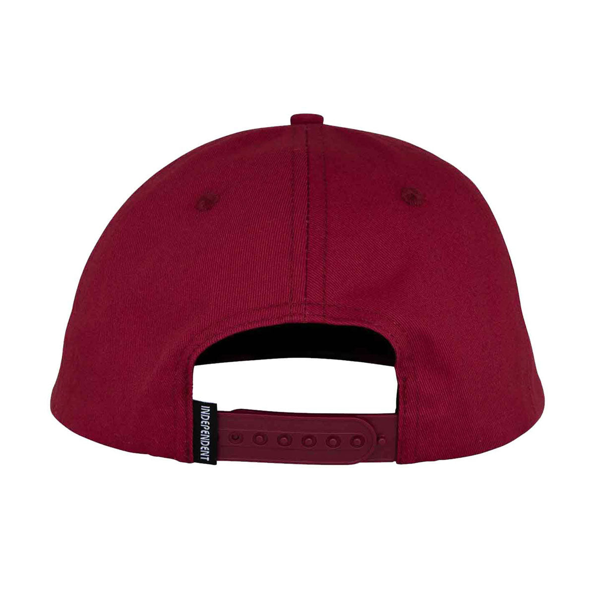 Independent Bar Logo Snapback Hat - Burgundy image 2