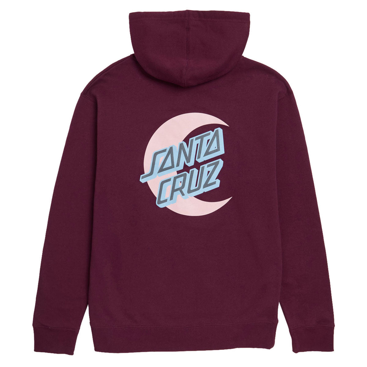 Santa Cruz Womens Moon Dot Relaxed Zip Up Hoodie - Maroon image 2