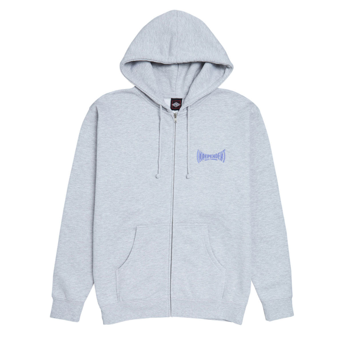 Independent Manufactured Span Zip Up Hoodie - Grey Heather image 1