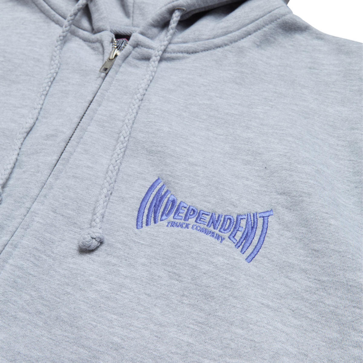 Independent Manufactured Span Zip Up Hoodie - Grey Heather image 3