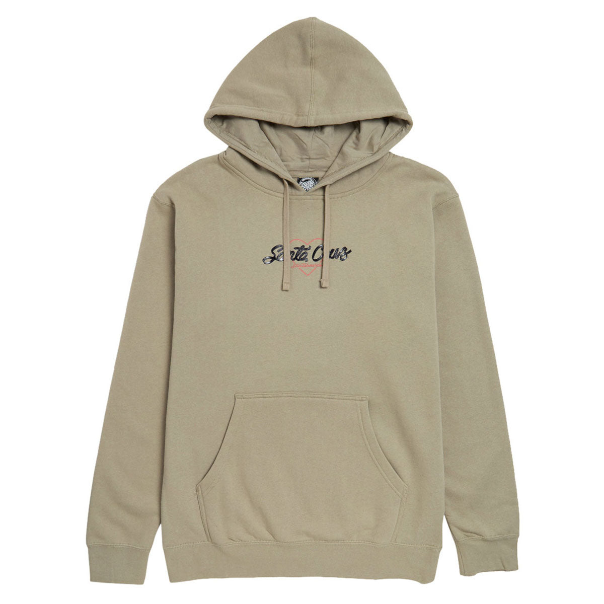 Santa Cruz Womens Love Script Center Hoodie - Cement image 1