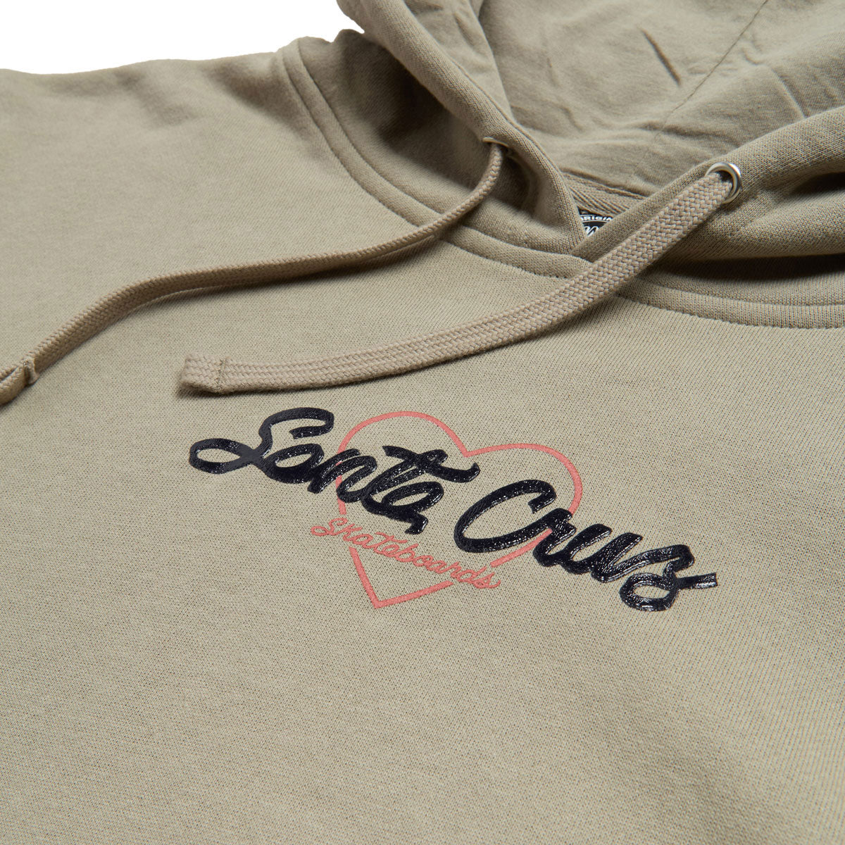 Santa Cruz Womens Love Script Center Hoodie - Cement image 2