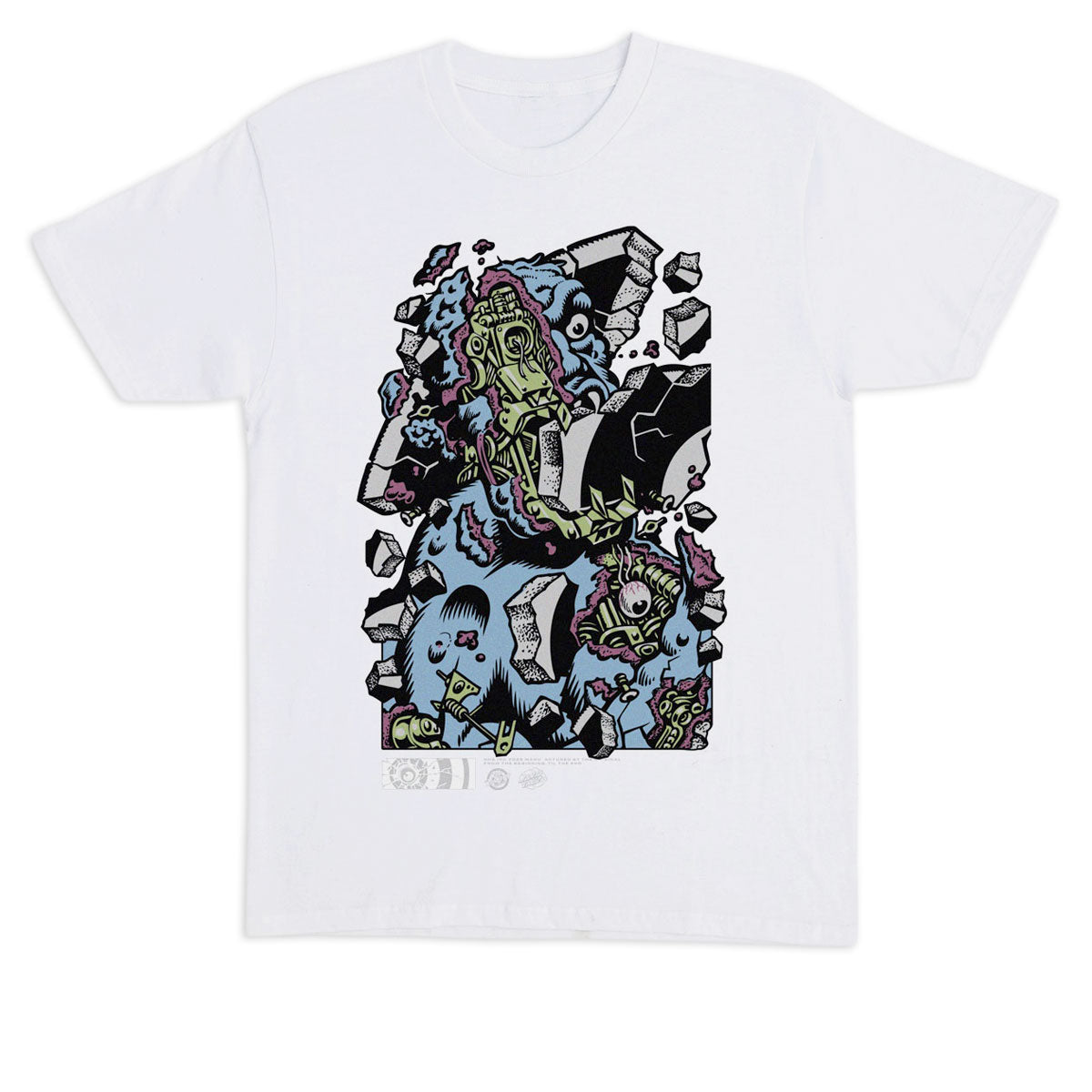Santa Cruz Roskopp Macro Front T-Shirt - White image 1