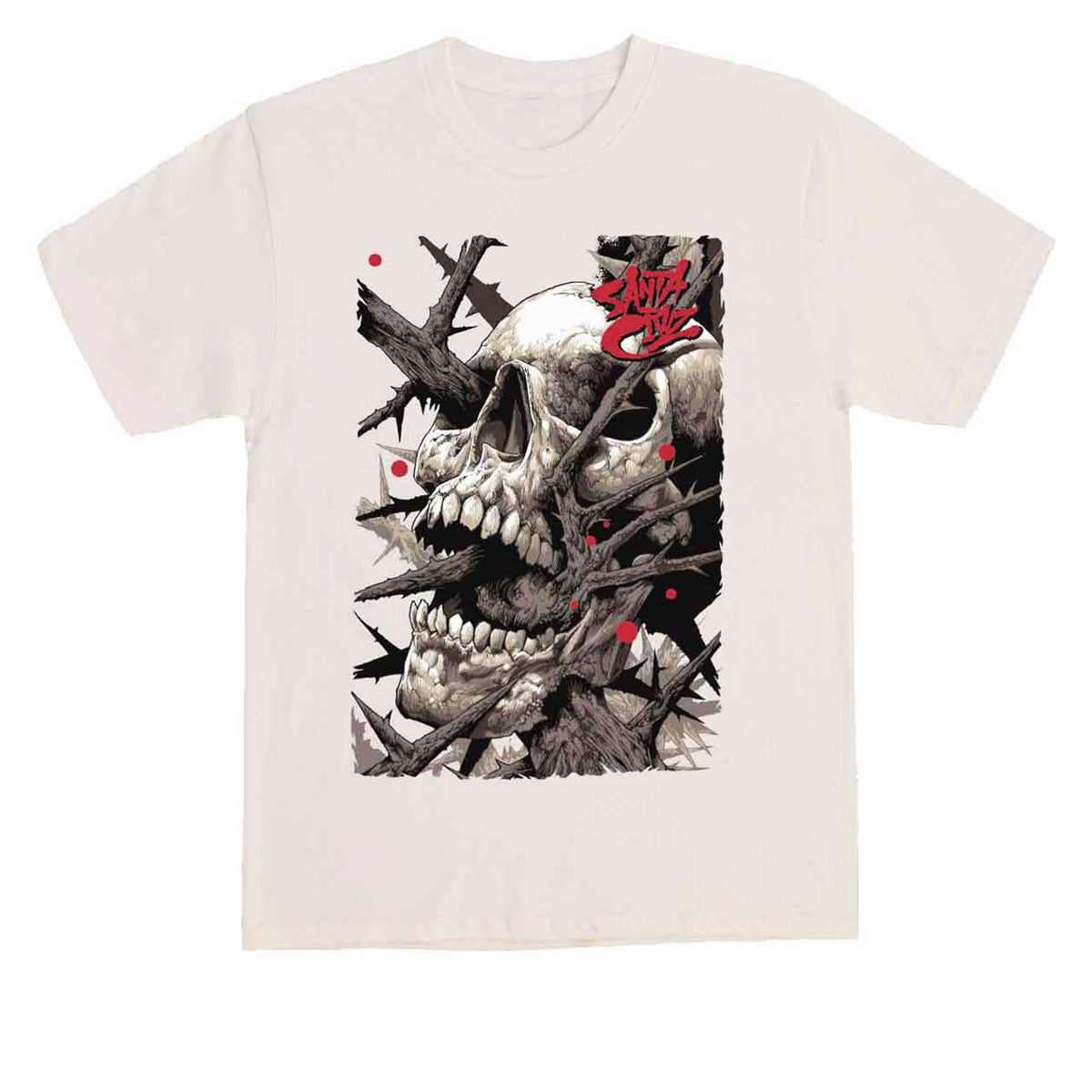Santa Cruz Pace Deathtrap Oversized T-Shirt - Natural image 1