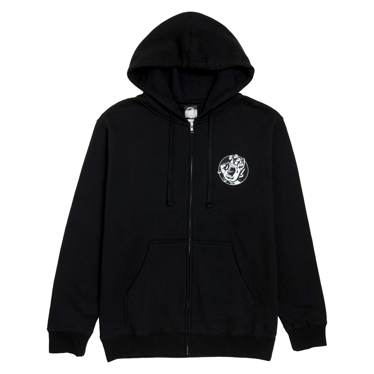 Santa Cruz Hand Dot Zip Up Hoodie - Black image 1