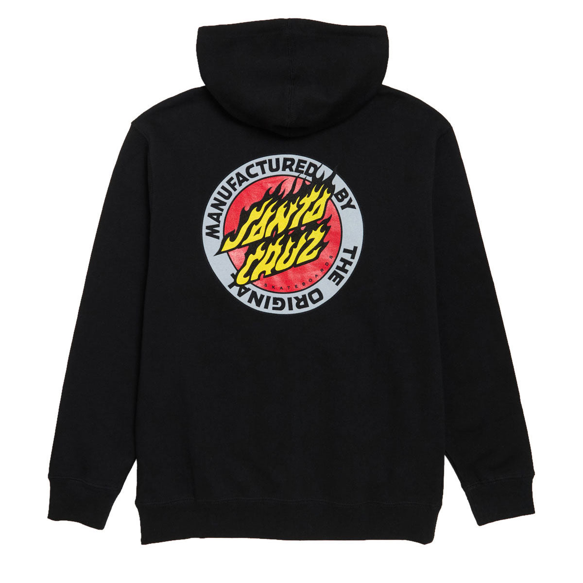 Santa Cruz Flamed MFG Dot Zip Up Hoodie - Black image 2