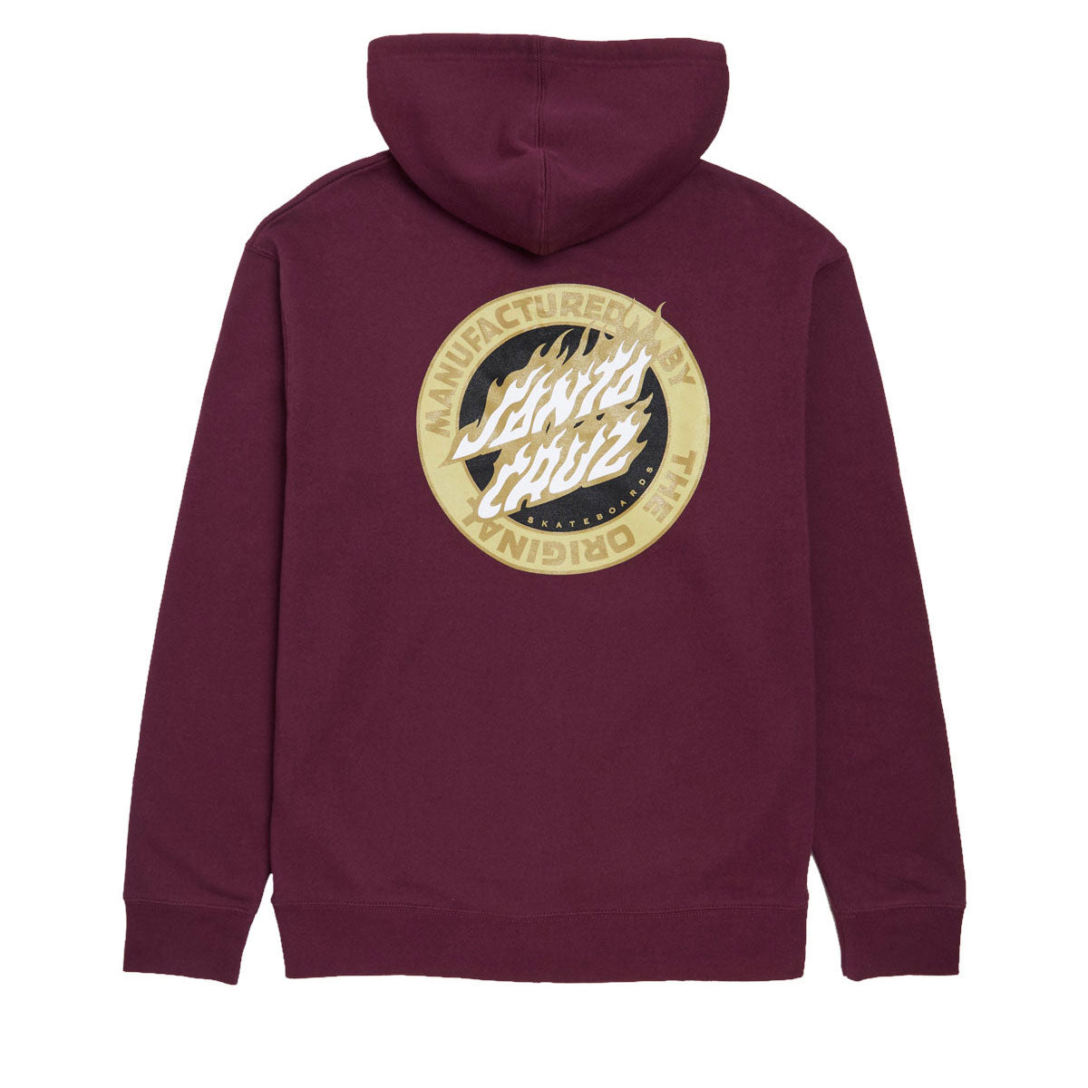 Santa Cruz Flamed MFG Dot Zip Up Hoodie - Maroon image 2