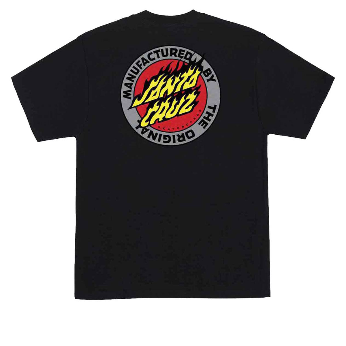 Santa Cruz Flamed MFG Dot T-Shirt - Black image 1