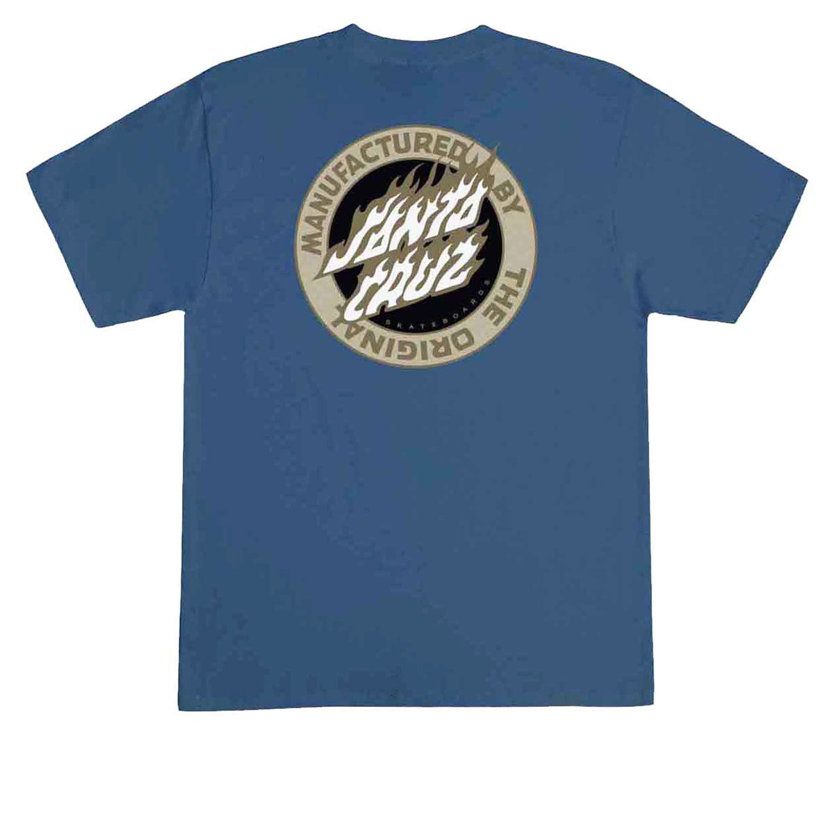 Santa Cruz Flamed MFG Dot T-Shirt - Blue Dusk image 1