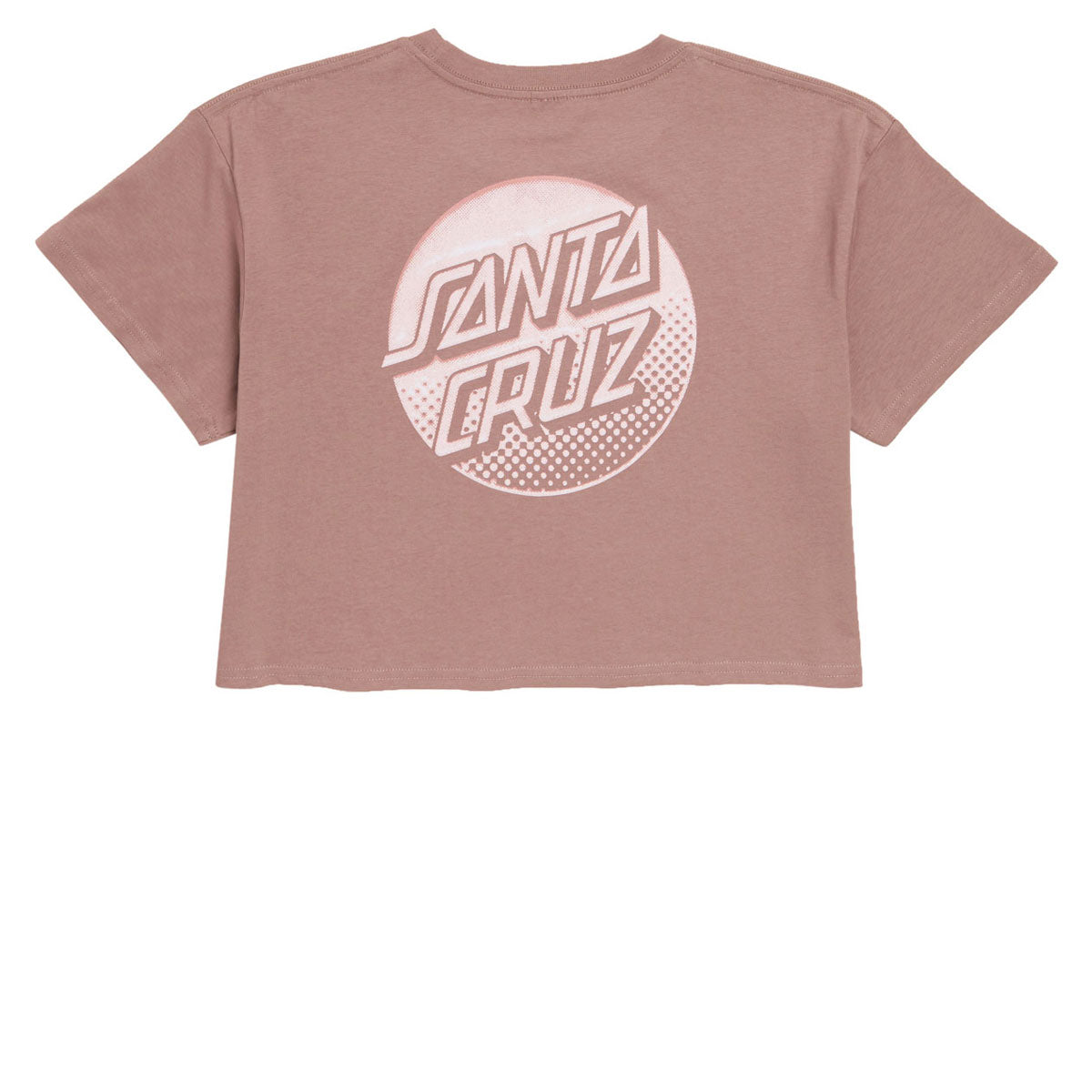 Santa Cruz Womens Tone Stamped Dot Cropped T-Shirt - Hazy Pink image 1