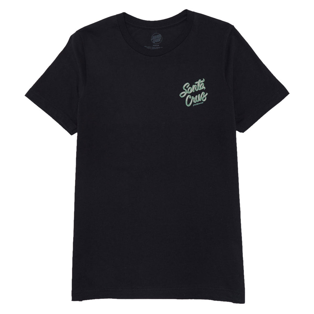 Santa Cruz Womens Ribbon Script Relaxed T-Shirt - Vintage Black image 2