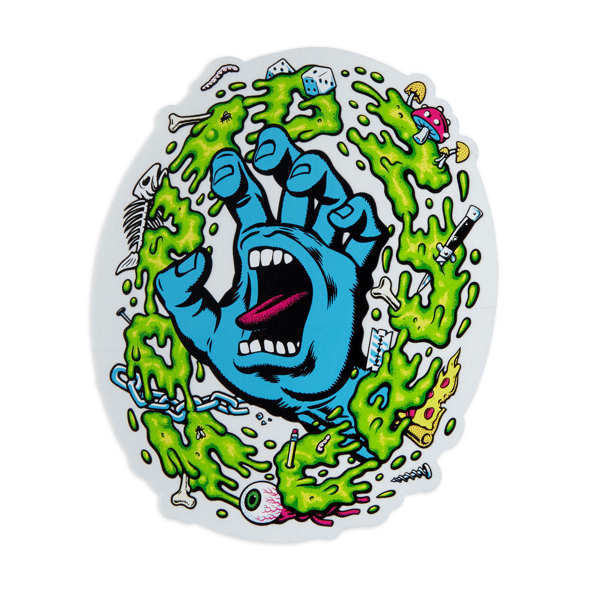 Santa Cruz Slime Scream Mylar Sticker - Multi image 1