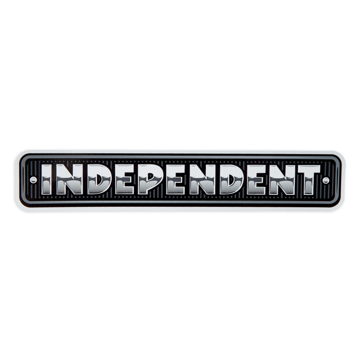 Independent Chrome Bar Vinyl Sticker - Black/Grey/White image 1