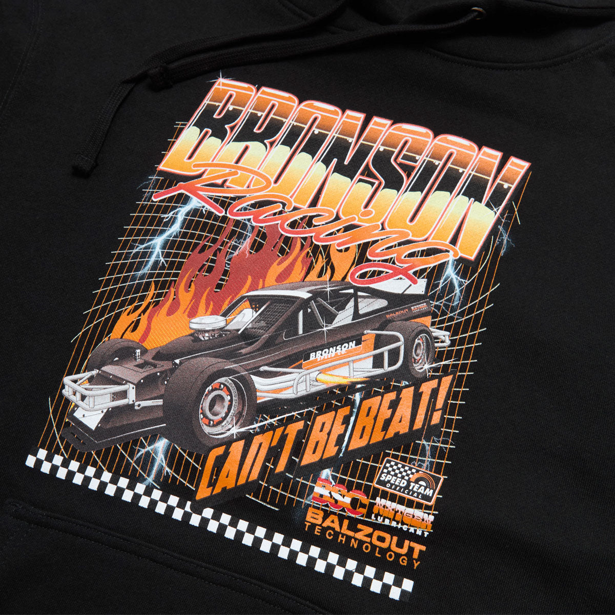 Bronson Racing Raw Hoodie - Black image 2