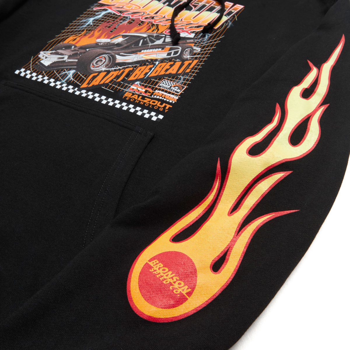 Bronson Racing Raw Hoodie - Black image 4