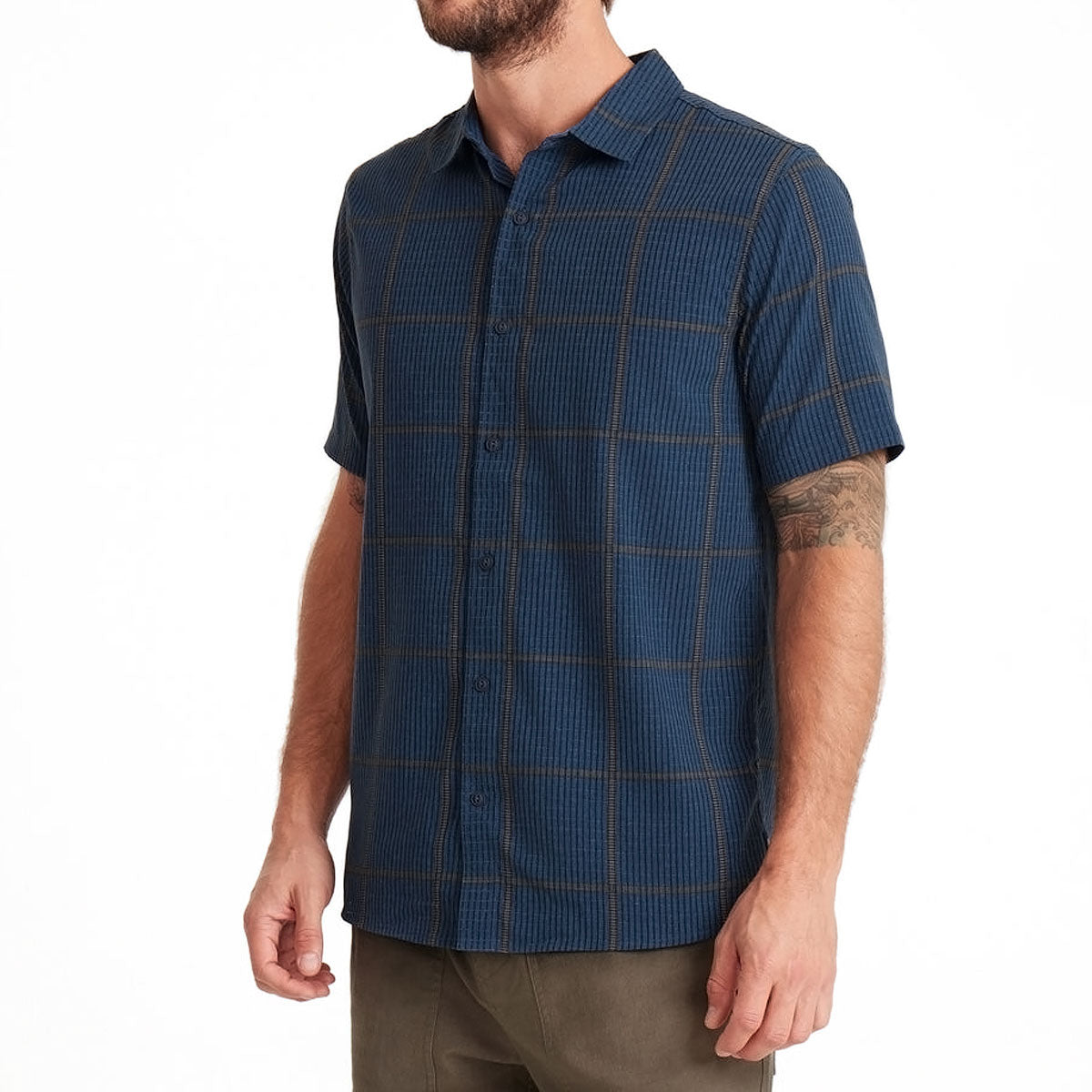 Roark Bless Up Shirt - Navy Plaid image 3