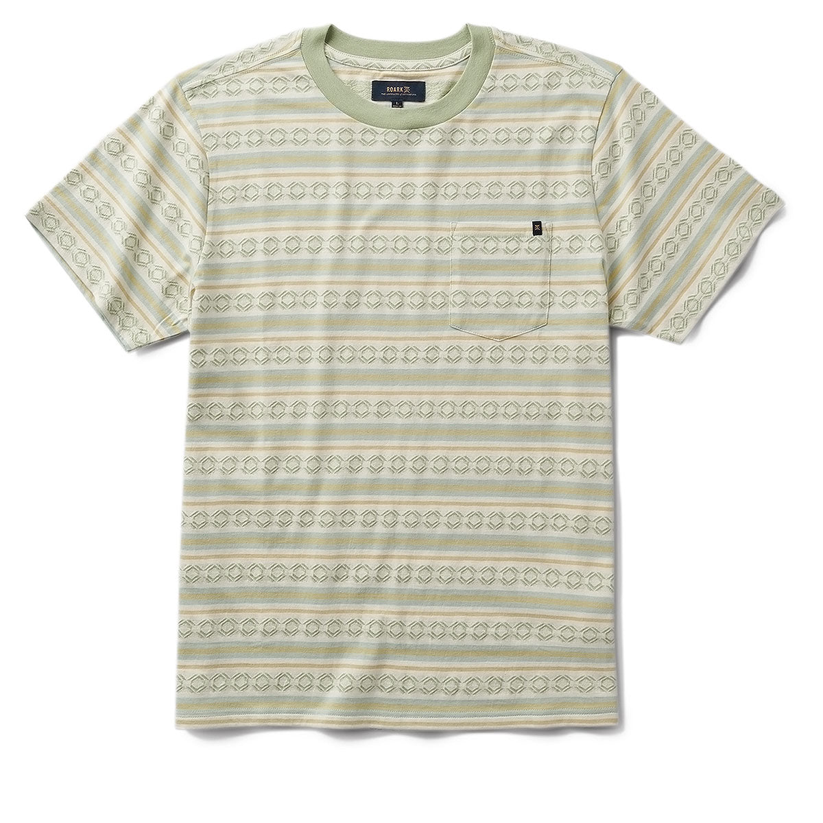 Roark Journey Jacquard Crew T-Shirt - Seafoam image 1
