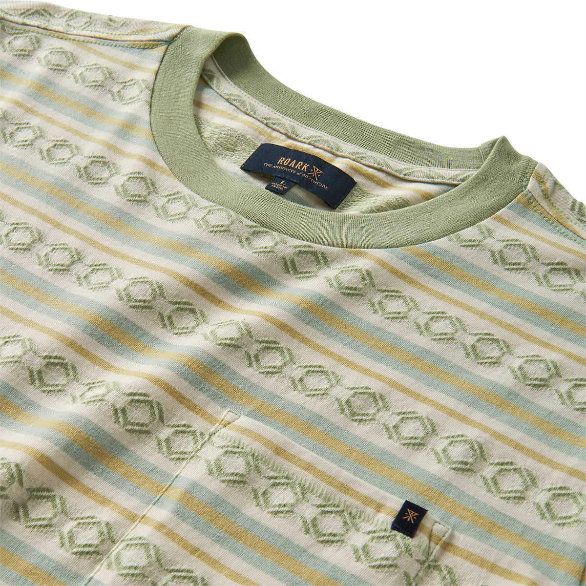 Roark Journey Jacquard Crew T-Shirt - Seafoam image 4