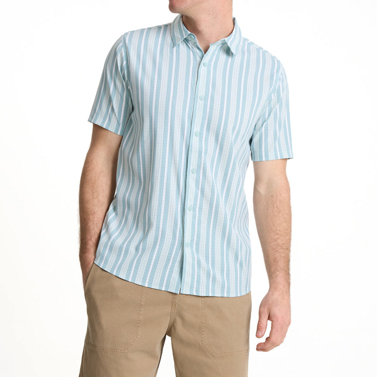 Roark Bless Up Shirt - Stripe Dusty Blue image 1
