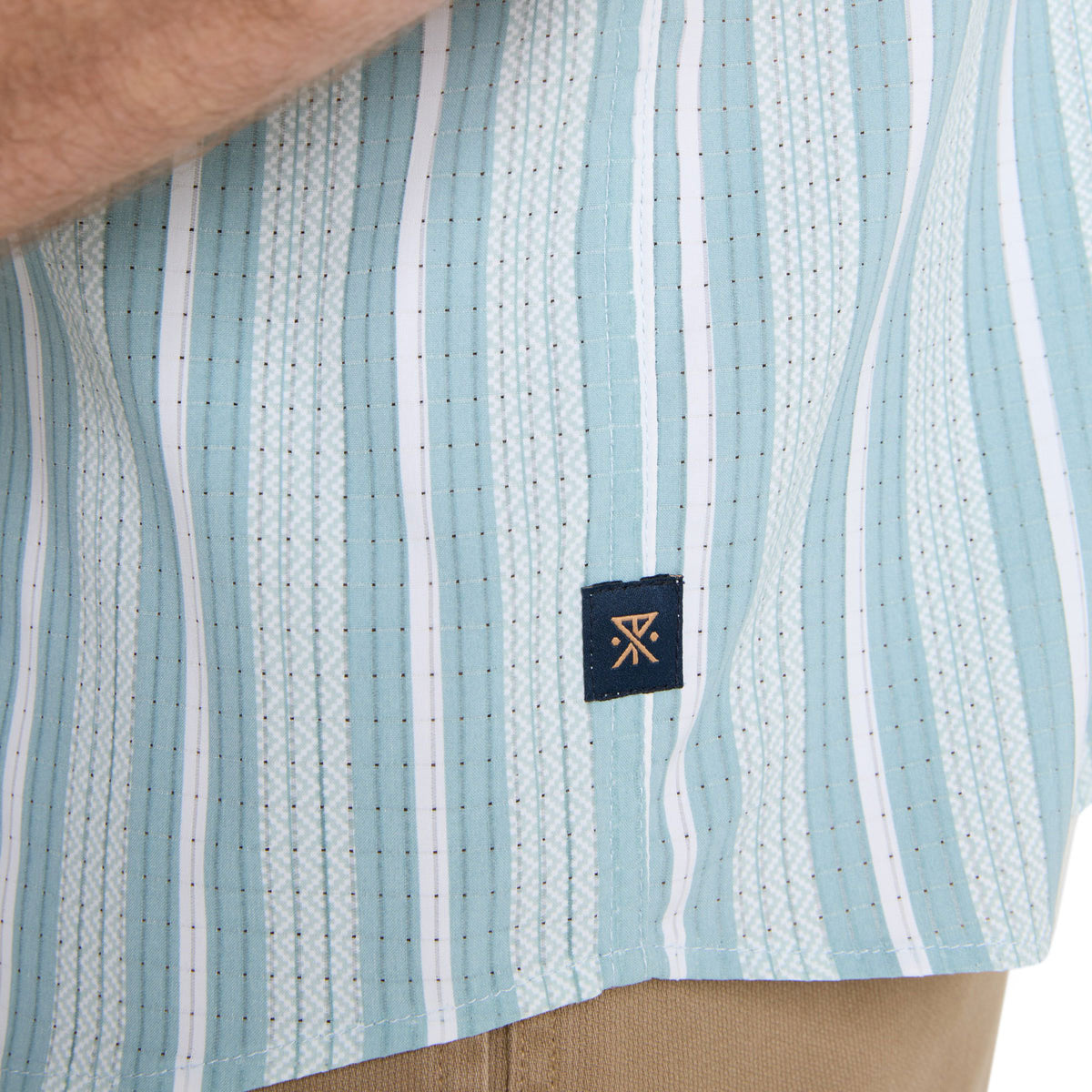 Roark Bless Up Shirt - Stripe Dusty Blue image 4