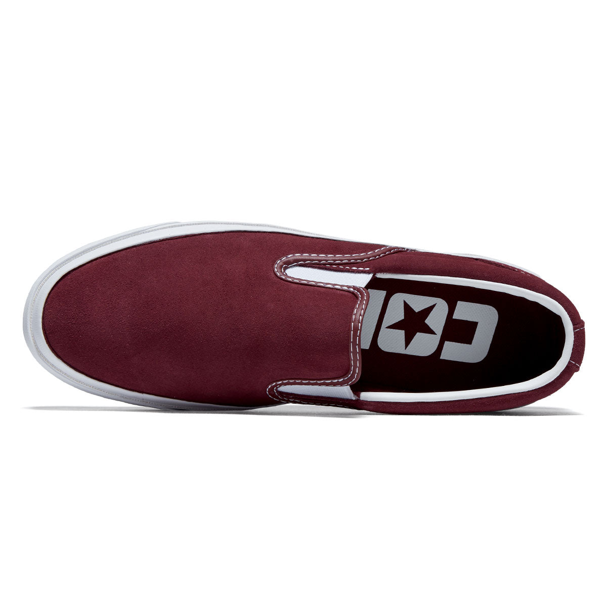 Converse One Star CC Slip Pro Shoes - Deep Bordeaux/White/White image 3