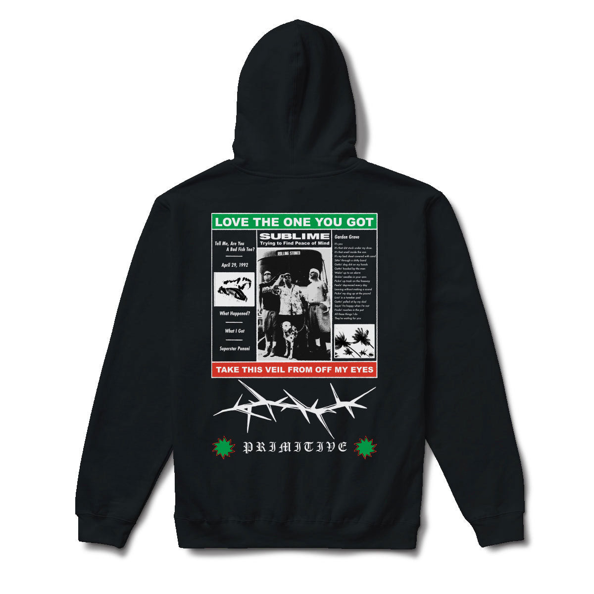 Primitive x Sublime Zine Hoodie - Black image 2